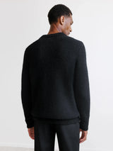 Pull col rond noir
