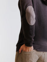 Pull col montant marron