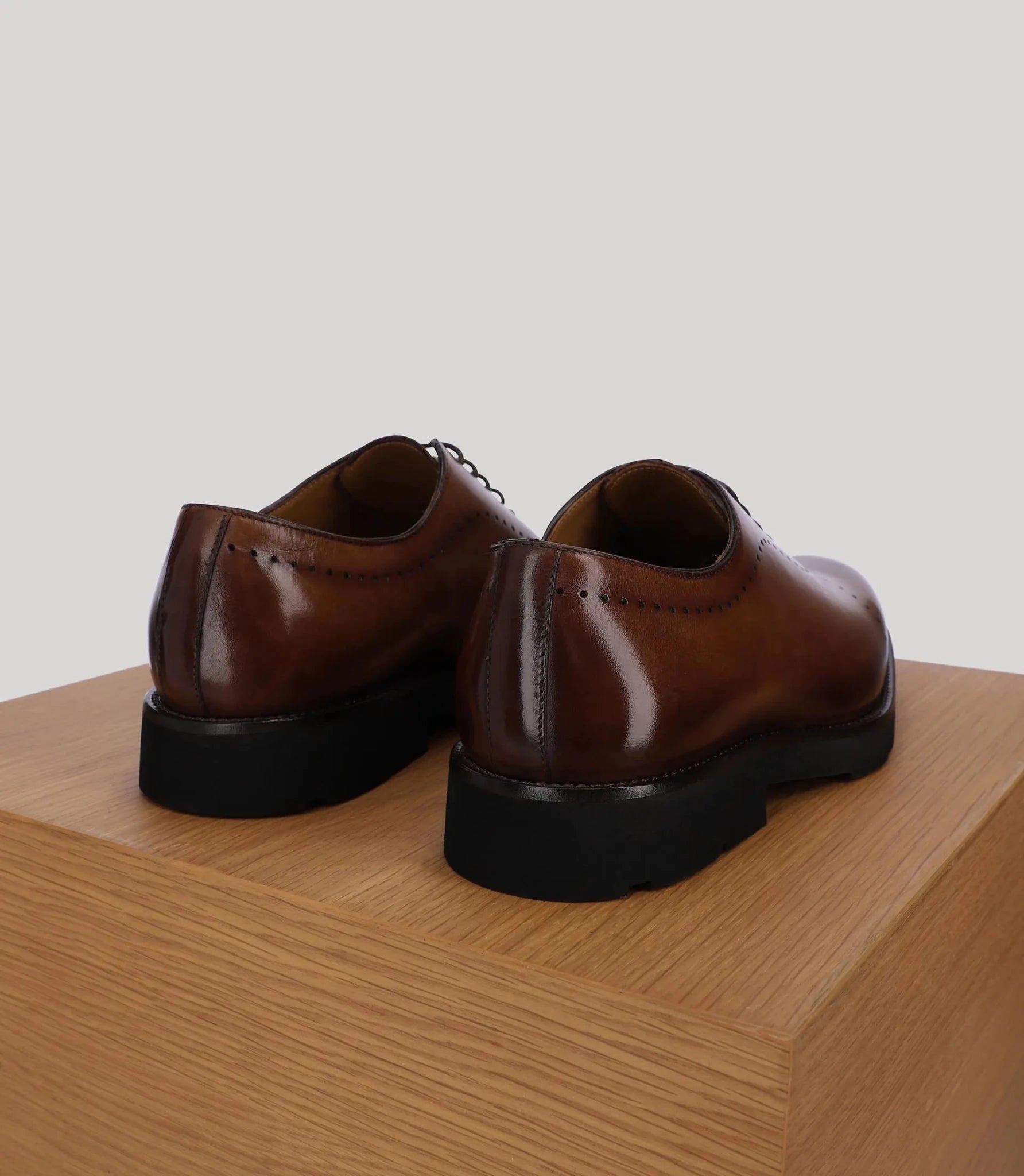 Richelieu en cuir marron - IZAC
