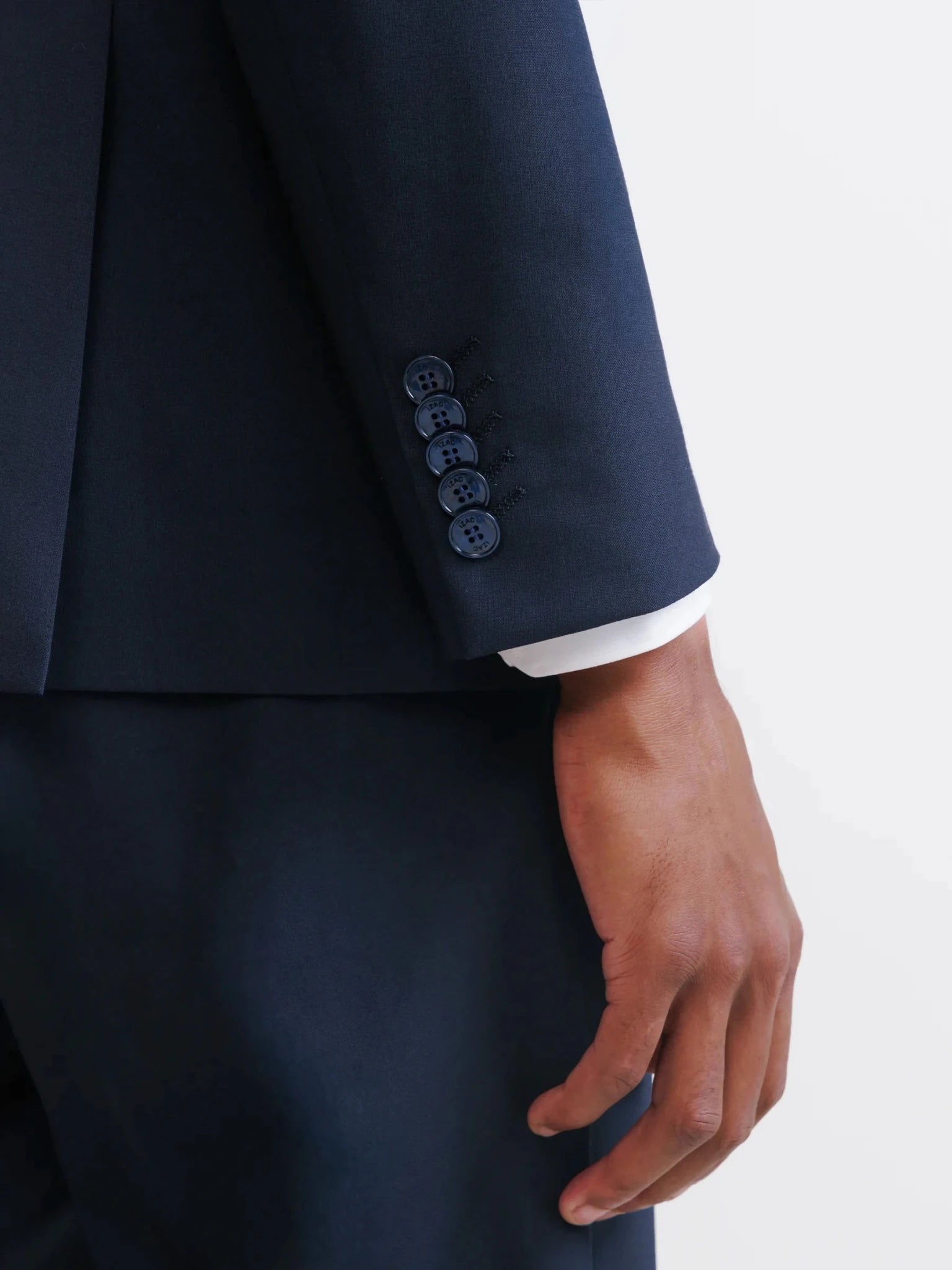 Costume 2 boutons 100% laine bleu marine - IZAC