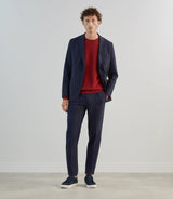 City trousers in navy technical fabric