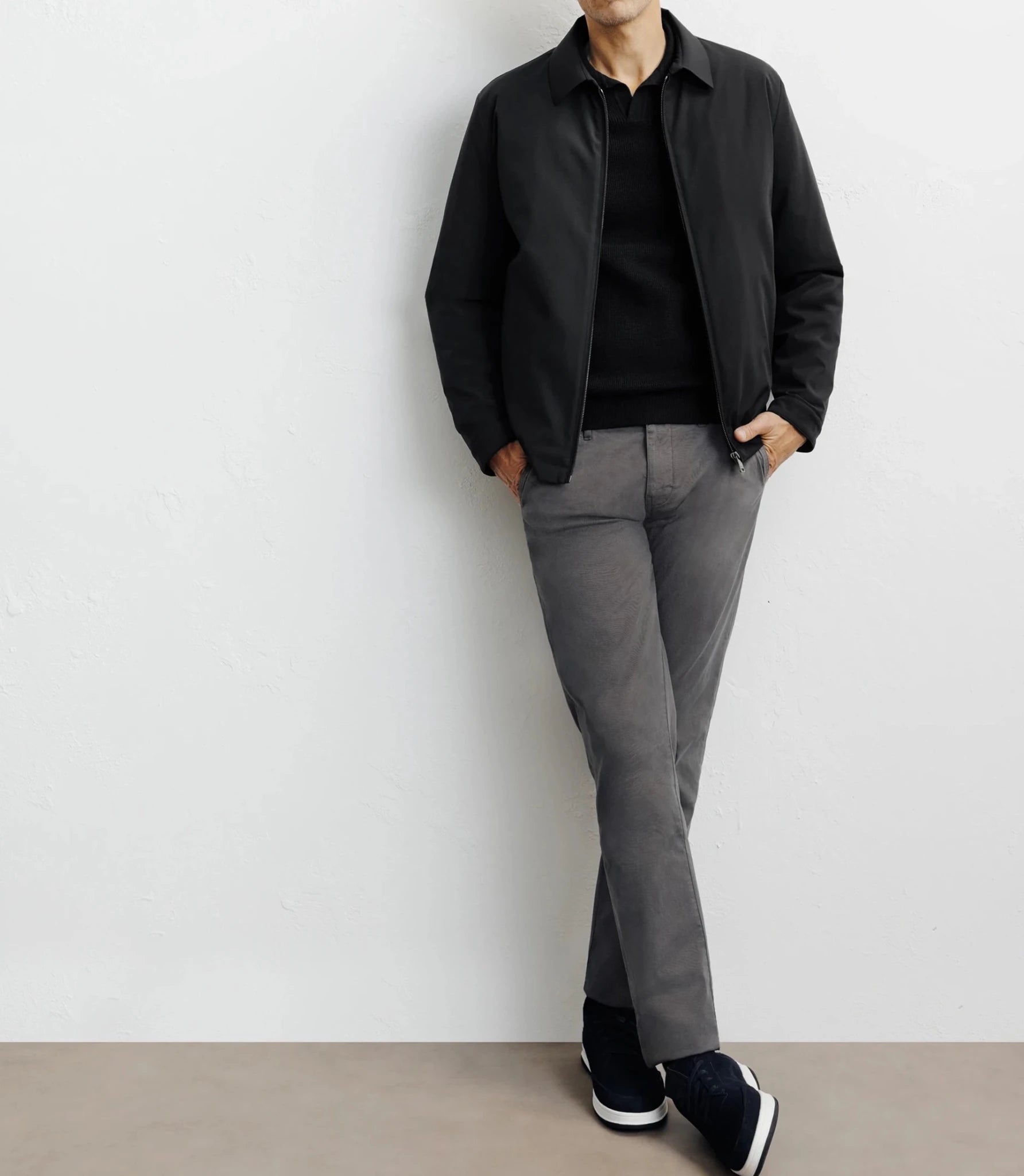 Blouson col chemise noir - IZAC