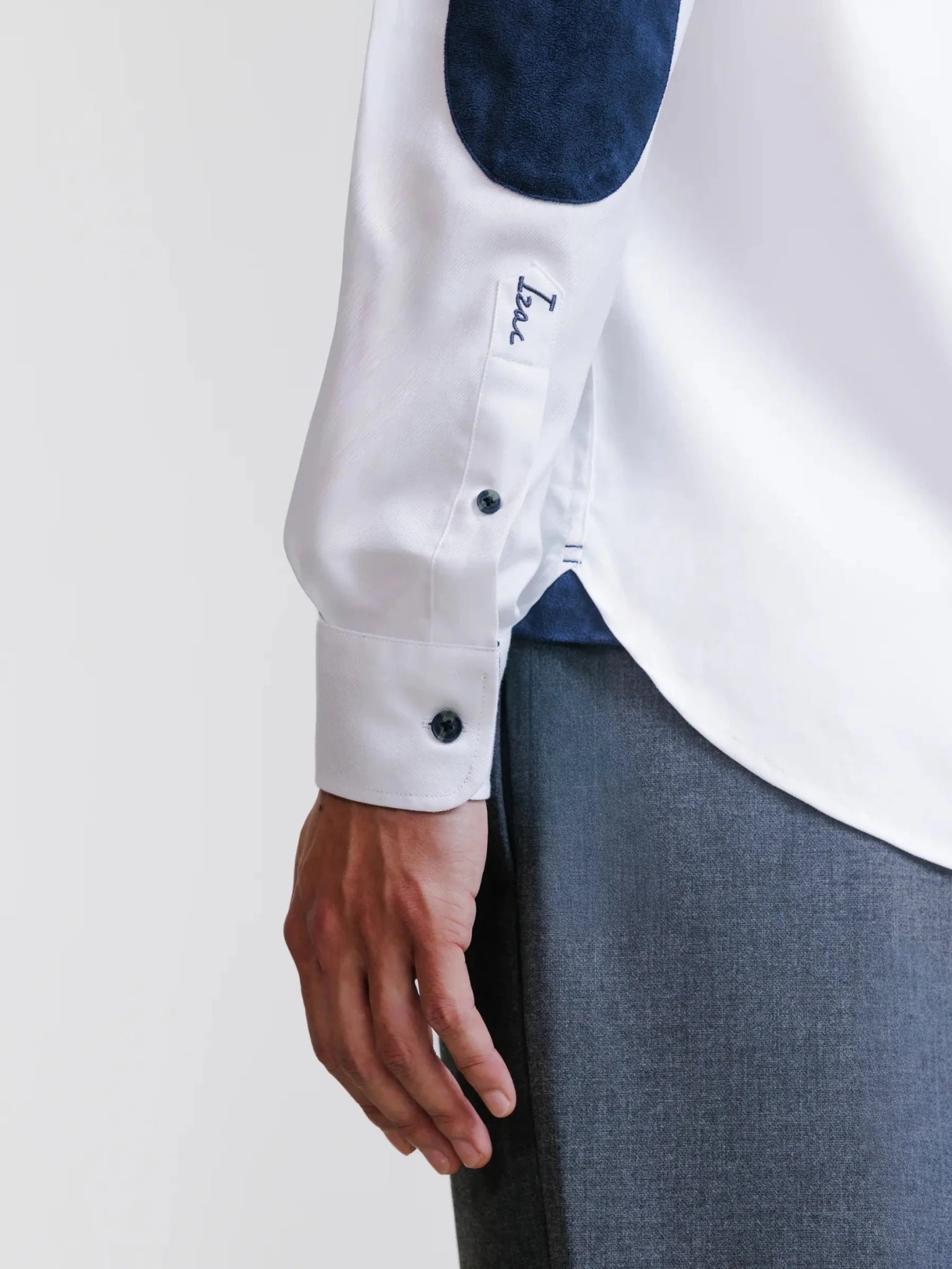 Chemise avec coudières blanches - IZAC