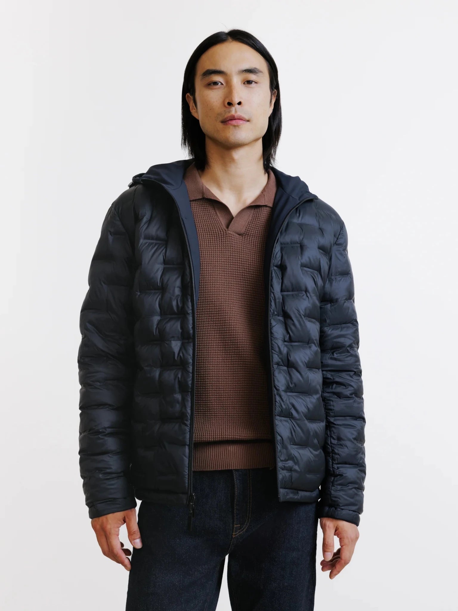 Blouson réversible à capuche marine - IZAC