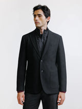 Veste en tissu armuré noire - IZAC