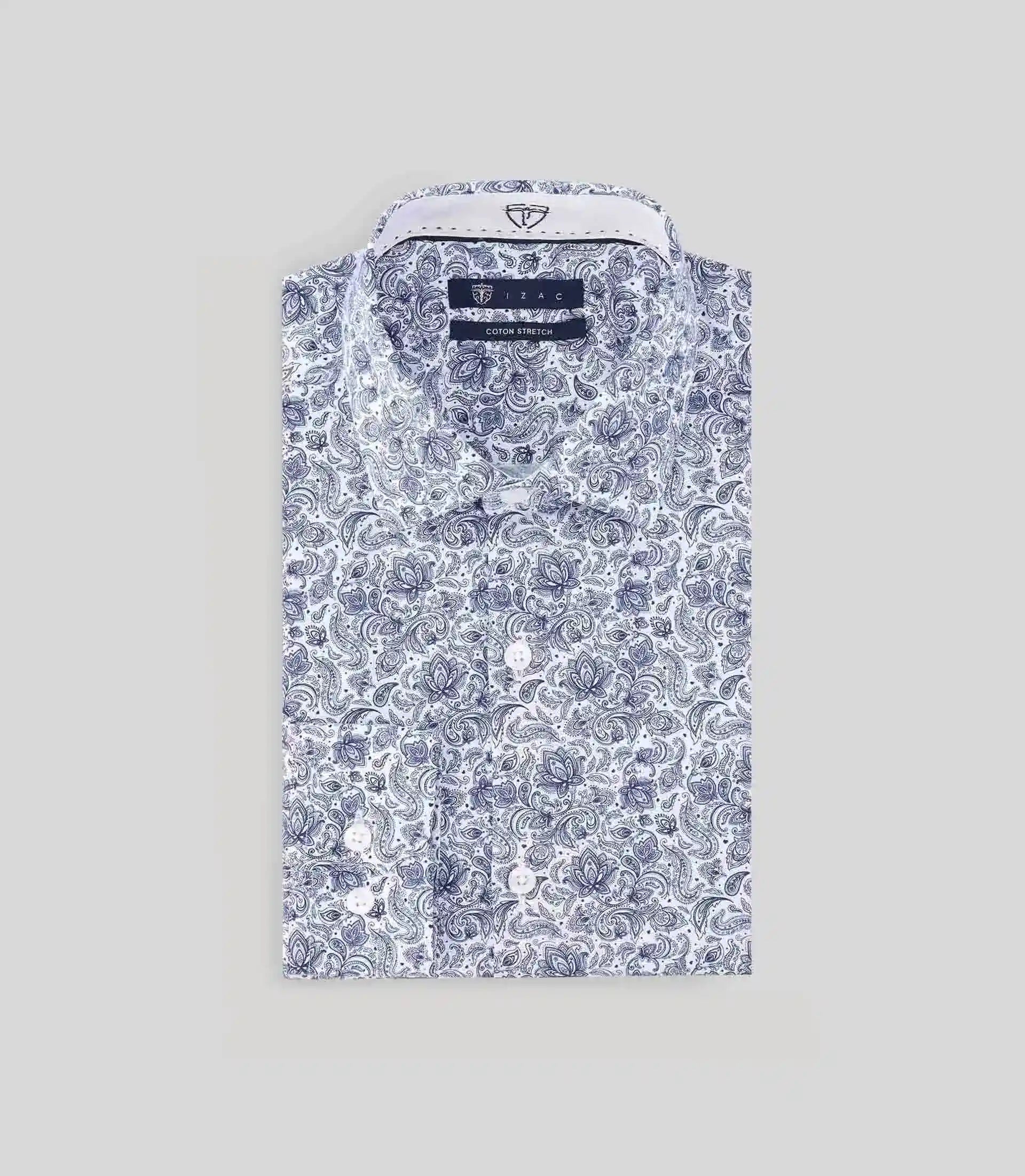 Chemise ville fantaisie blanche - IZAC