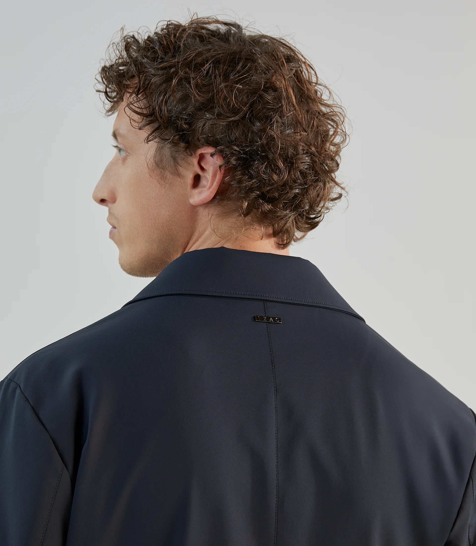 Manteau mi - long léger marine - IZAC