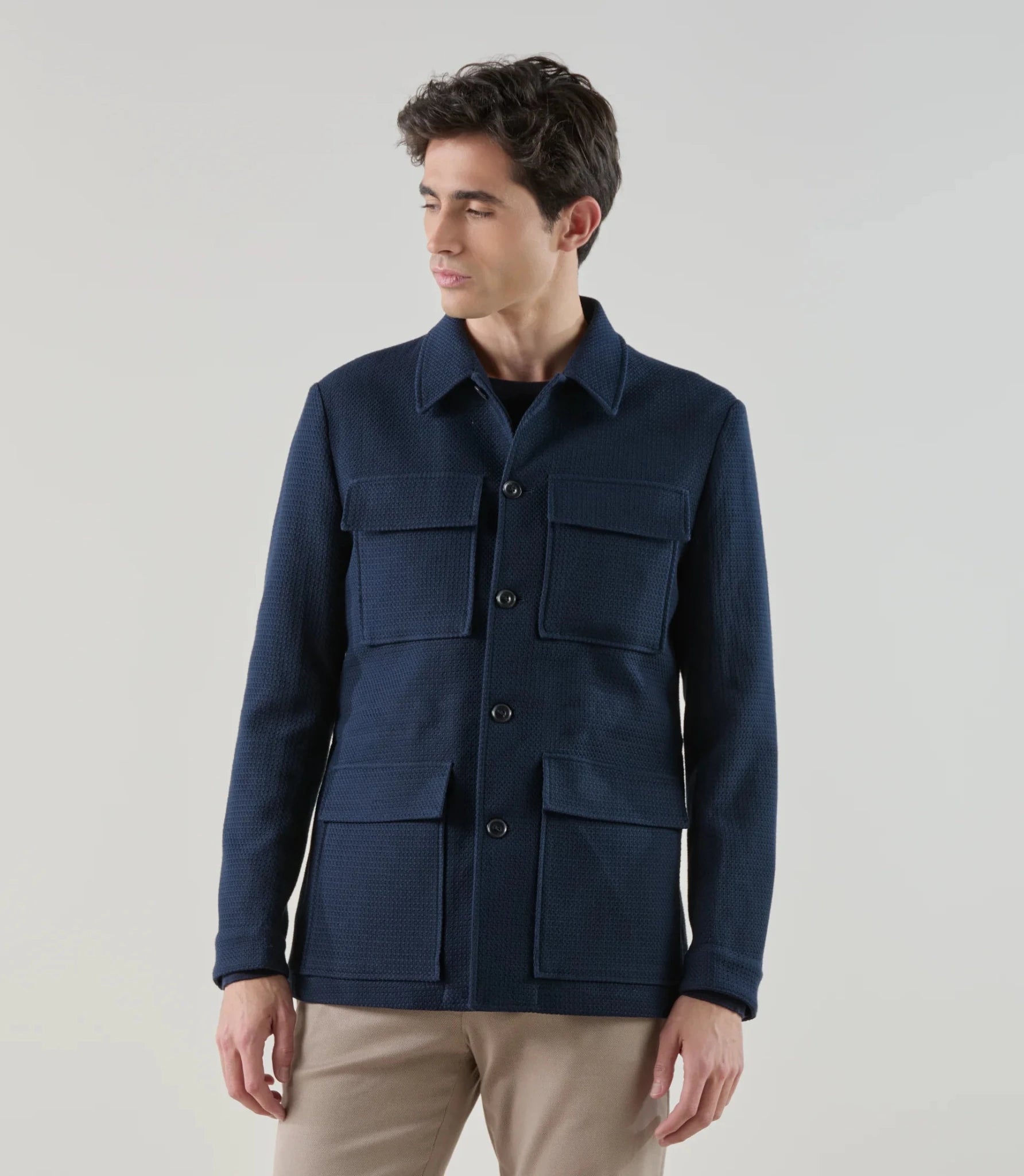 Veste casual saharienne marine - IZAC