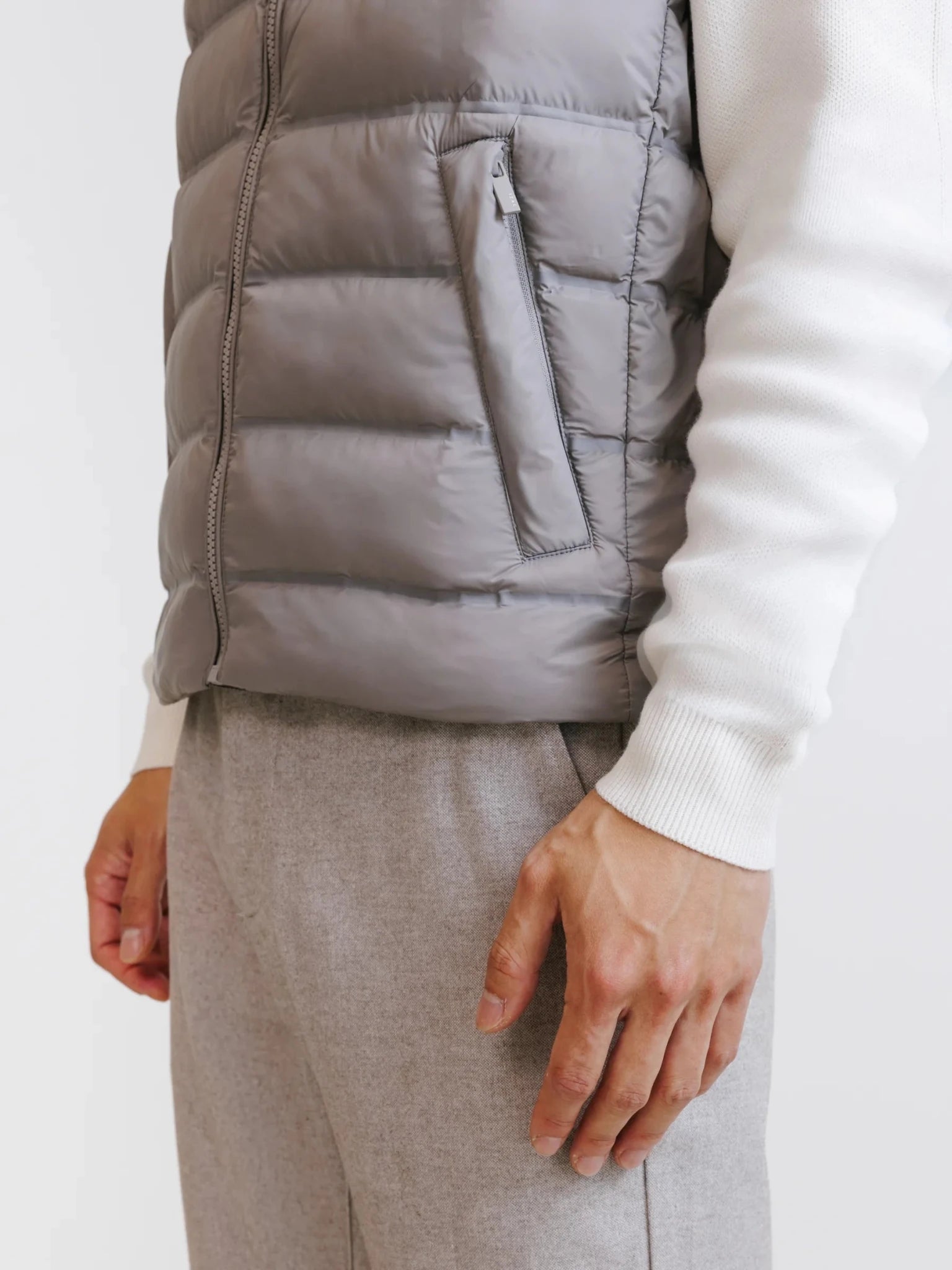 Doudoune sans manches taupe - IZAC