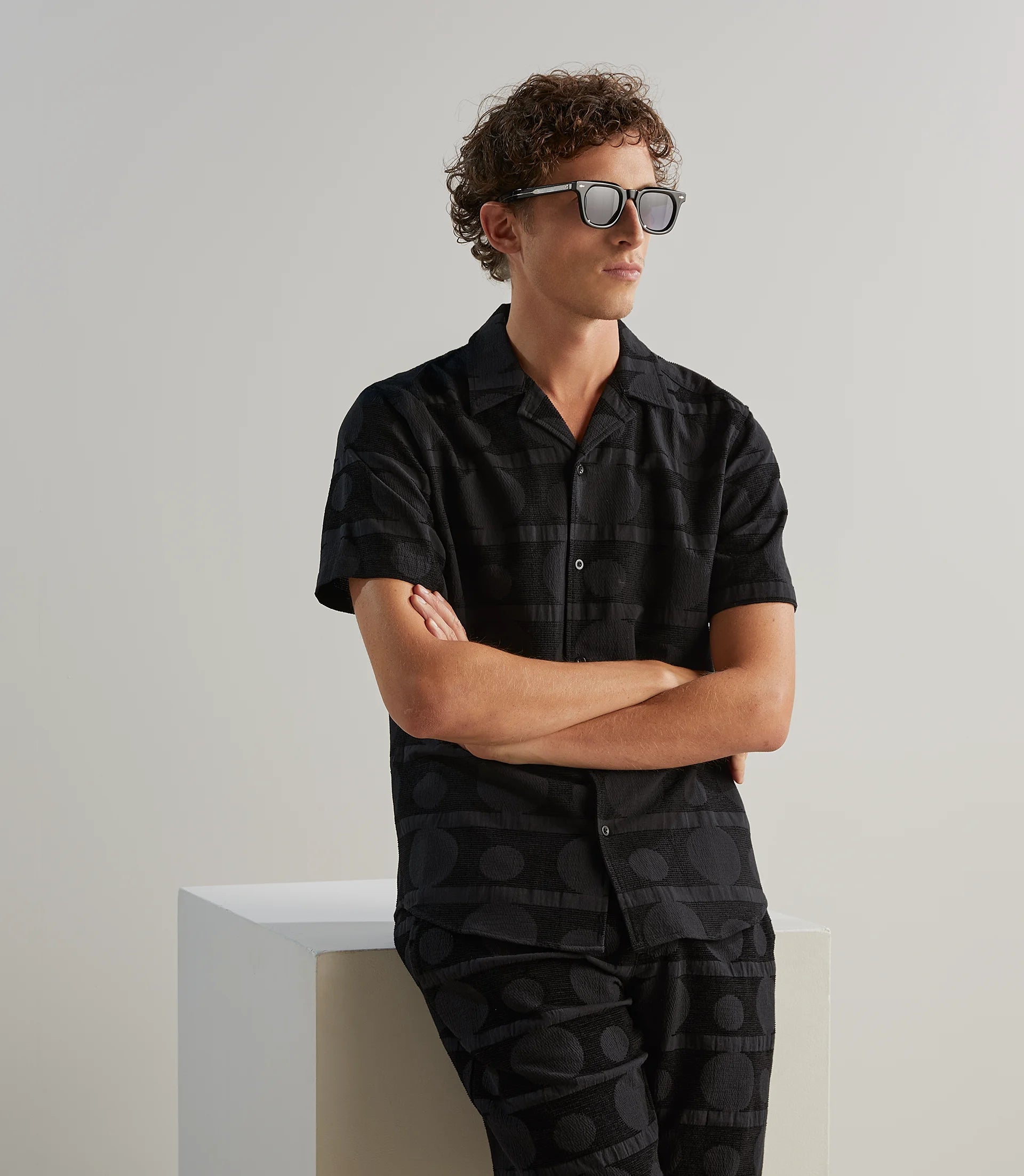 Chemise fantaisie noire - IZAC