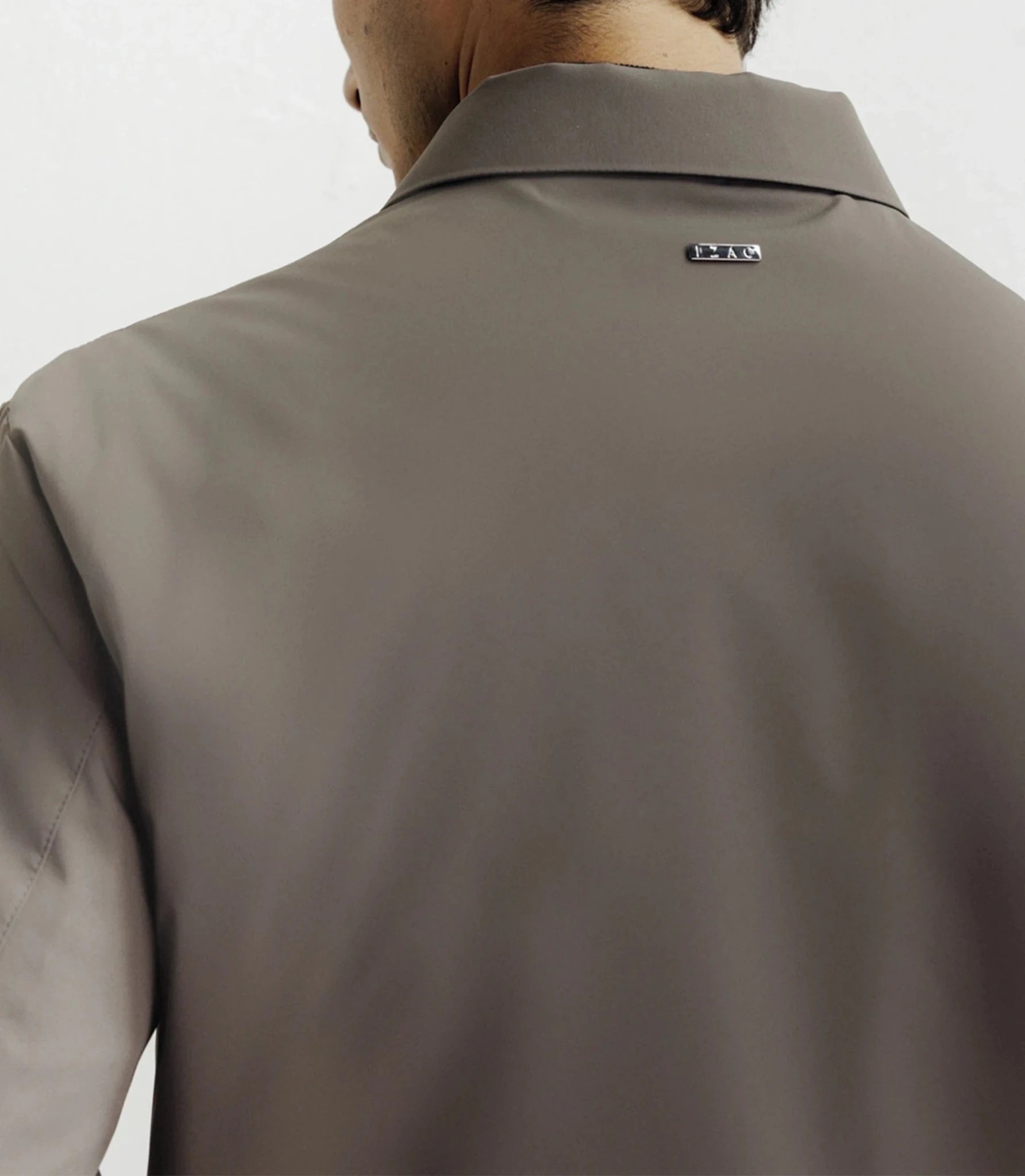 Blouson col chemise taupe - IZAC