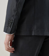 Veste col mao 100% lin noir - IZAC