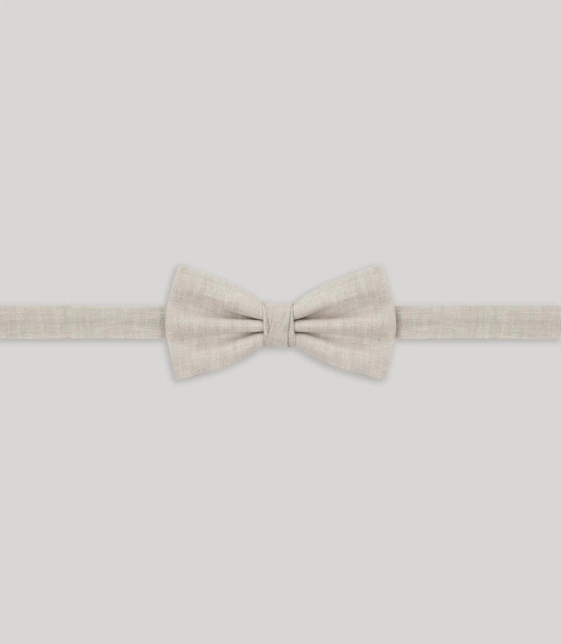 Nœud papillon 100% lin beige - IZAC