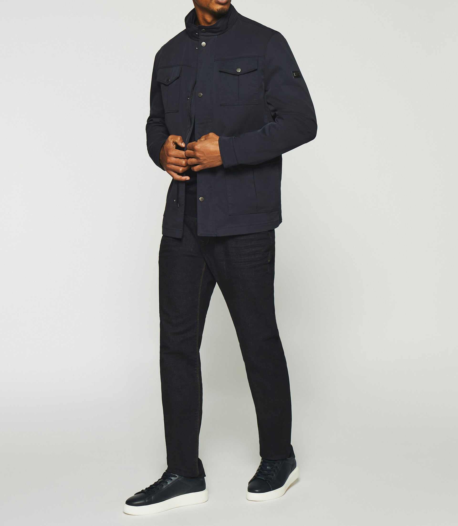 Veste saharienne 4 poches marine RONALD - IZAC