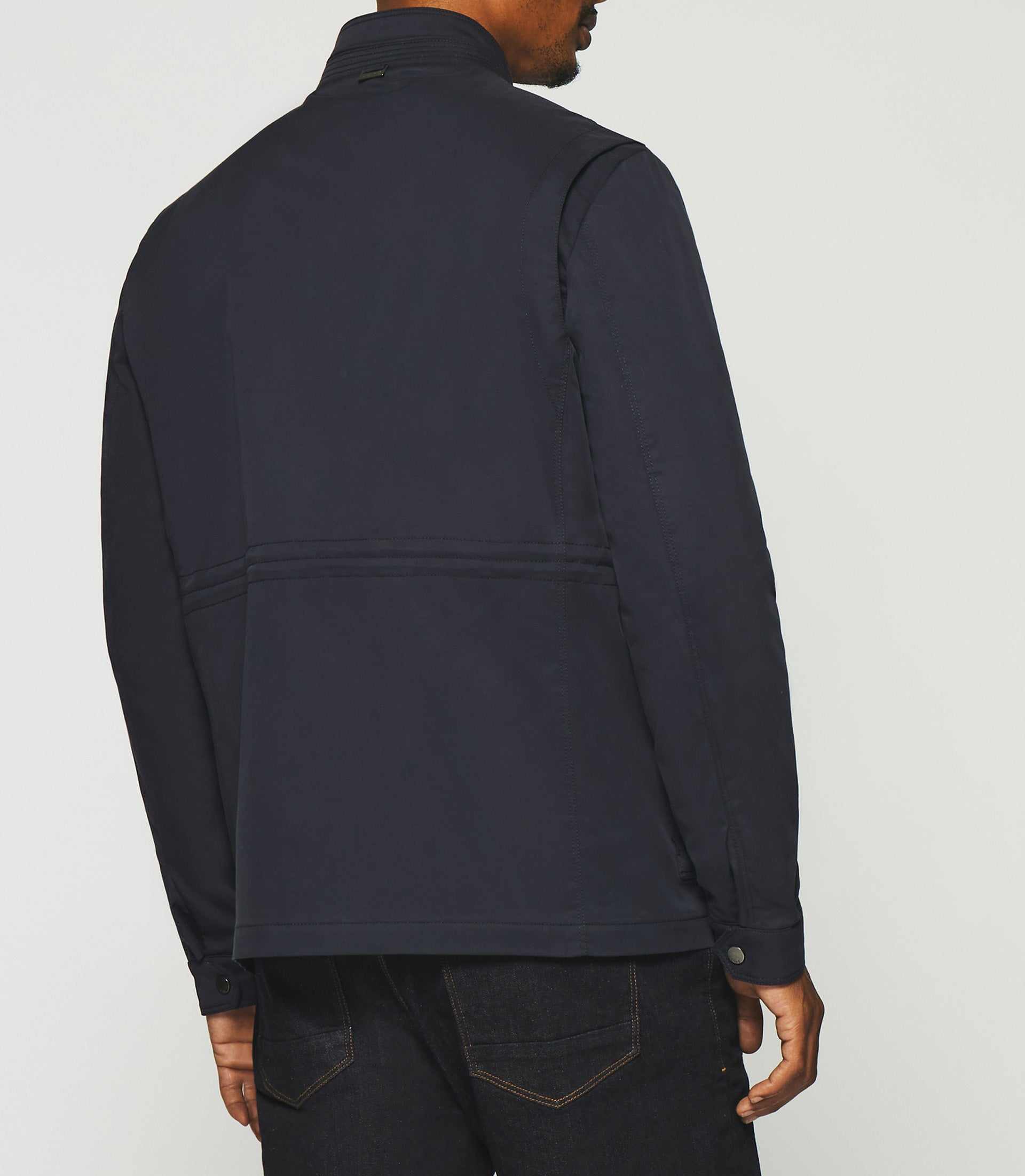 Veste saharienne 4 poches marine RONALD - IZAC