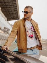 Blouson col motard camel 24h Le Mans - IZAC