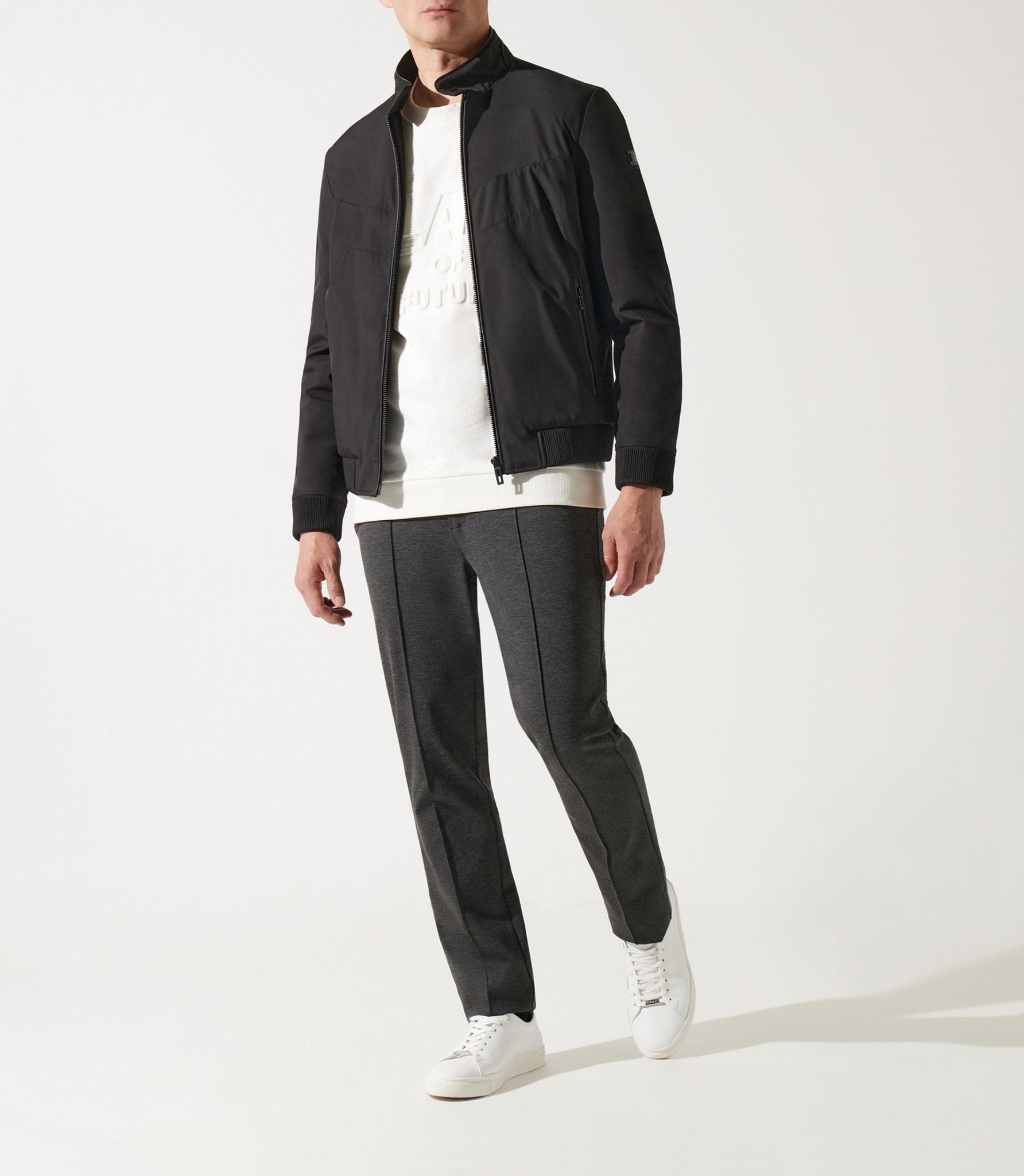 Blouson col montant matelassé noir MACAO - IZAC