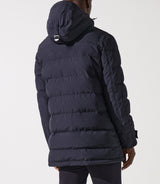 Parka longue à capuche matelassée marine MASSI - IZAC