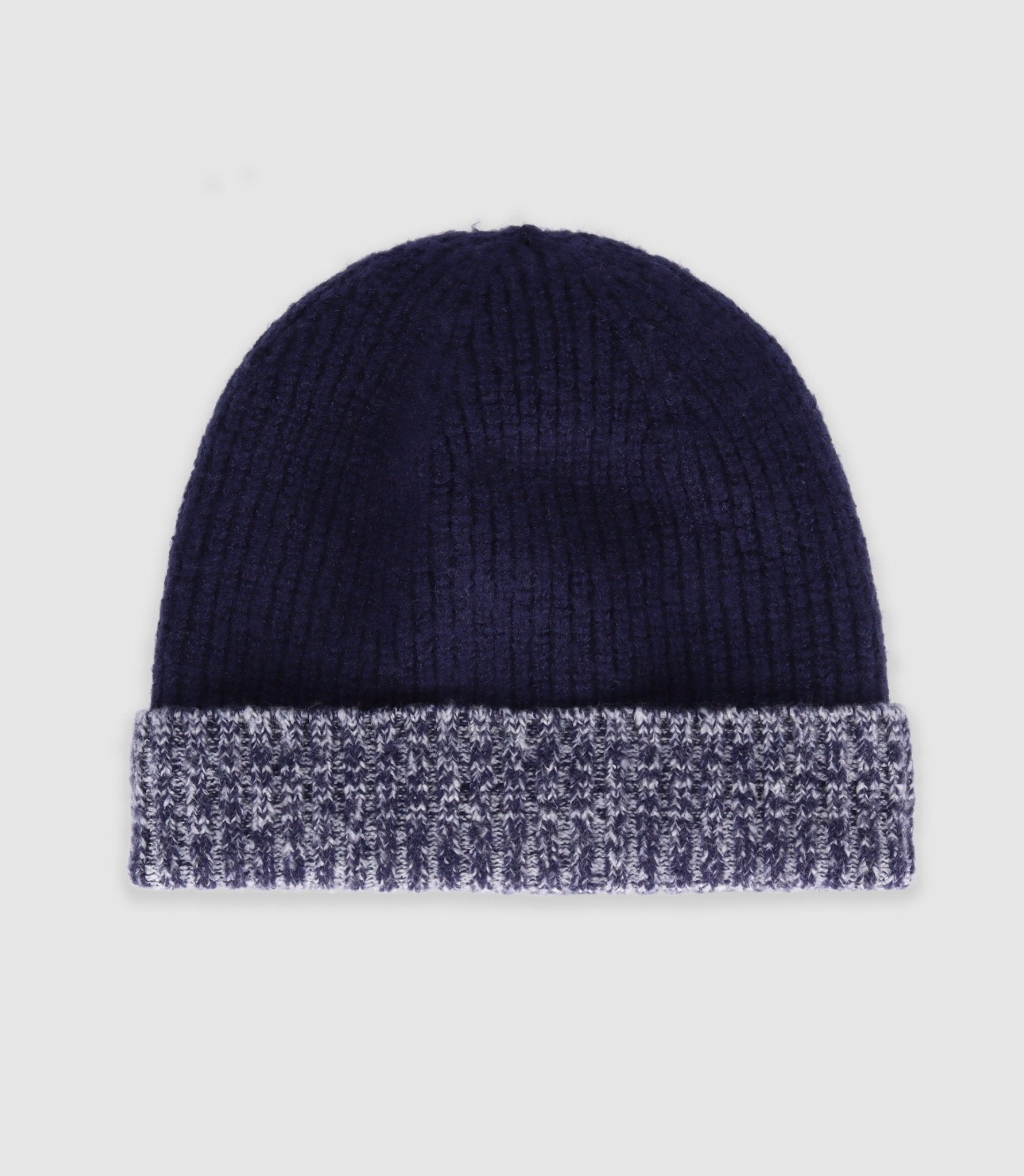 Bonnet avec revers marine - IZAC
