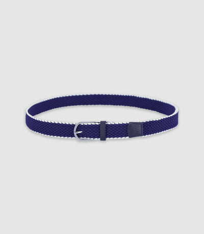 Ceinture tressée et ajustable marine - IZAC