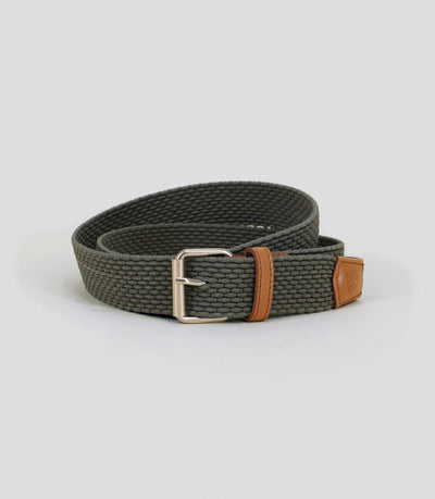 Ceinture tressée kaki - IZAC