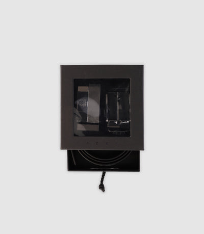 Coffret ceinture avec plaque en métal noire - IZAC