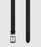 Ceinture avec sangle en cuir noire - IZAC