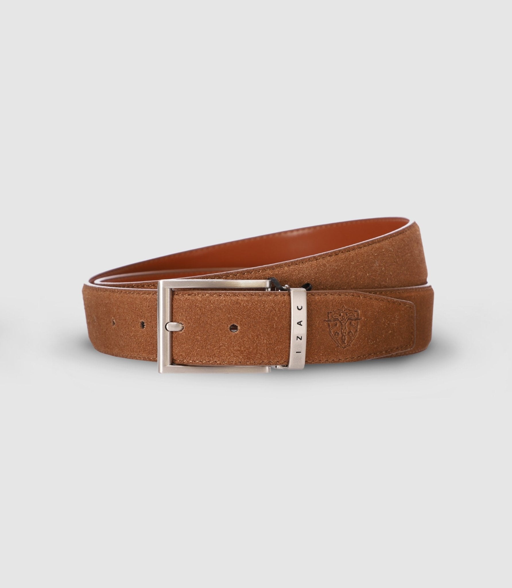 Ceinture avec boucle réversible camel - IZAC