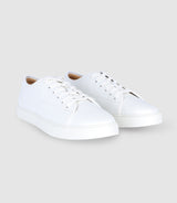 Baskets à lacets en cuir blanches - IZAC