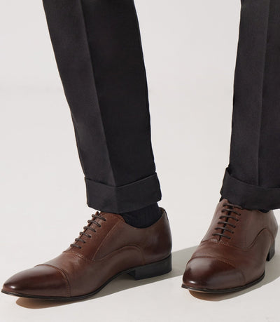 Richelieu en cuir marron OREGON - IZAC