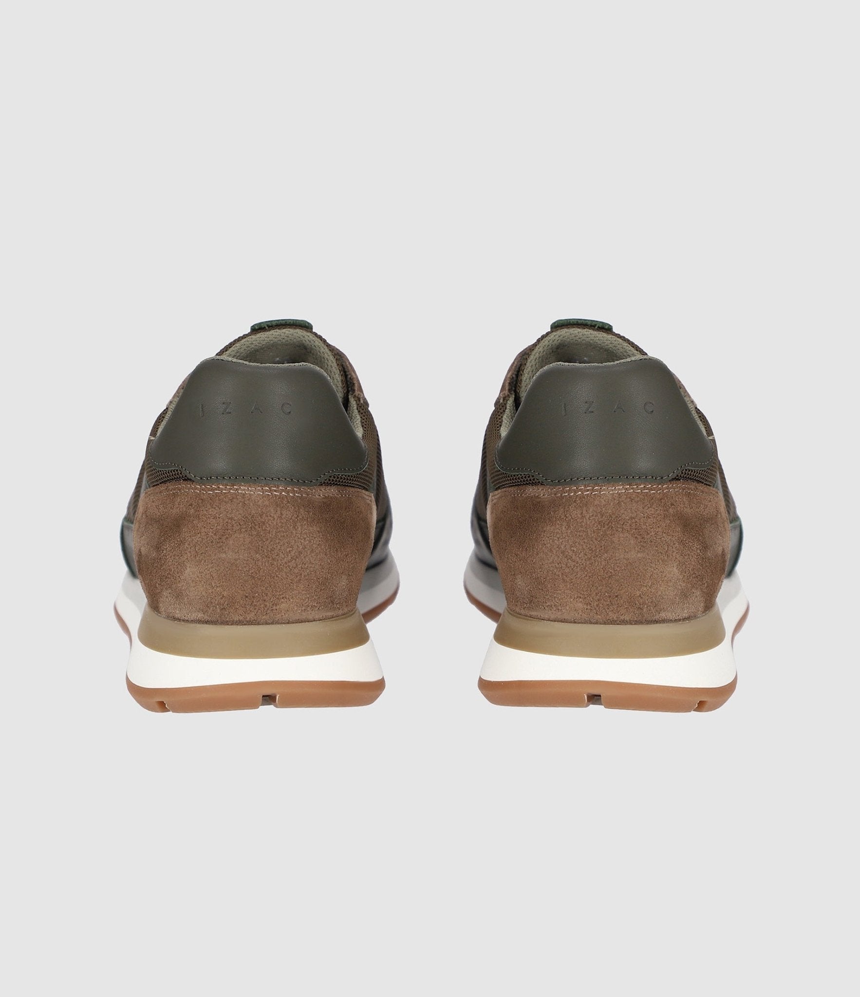 Sneakers suède et textile kaki ORLAND - IZAC