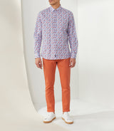 Chemise casual orange "Timout" - IZAC