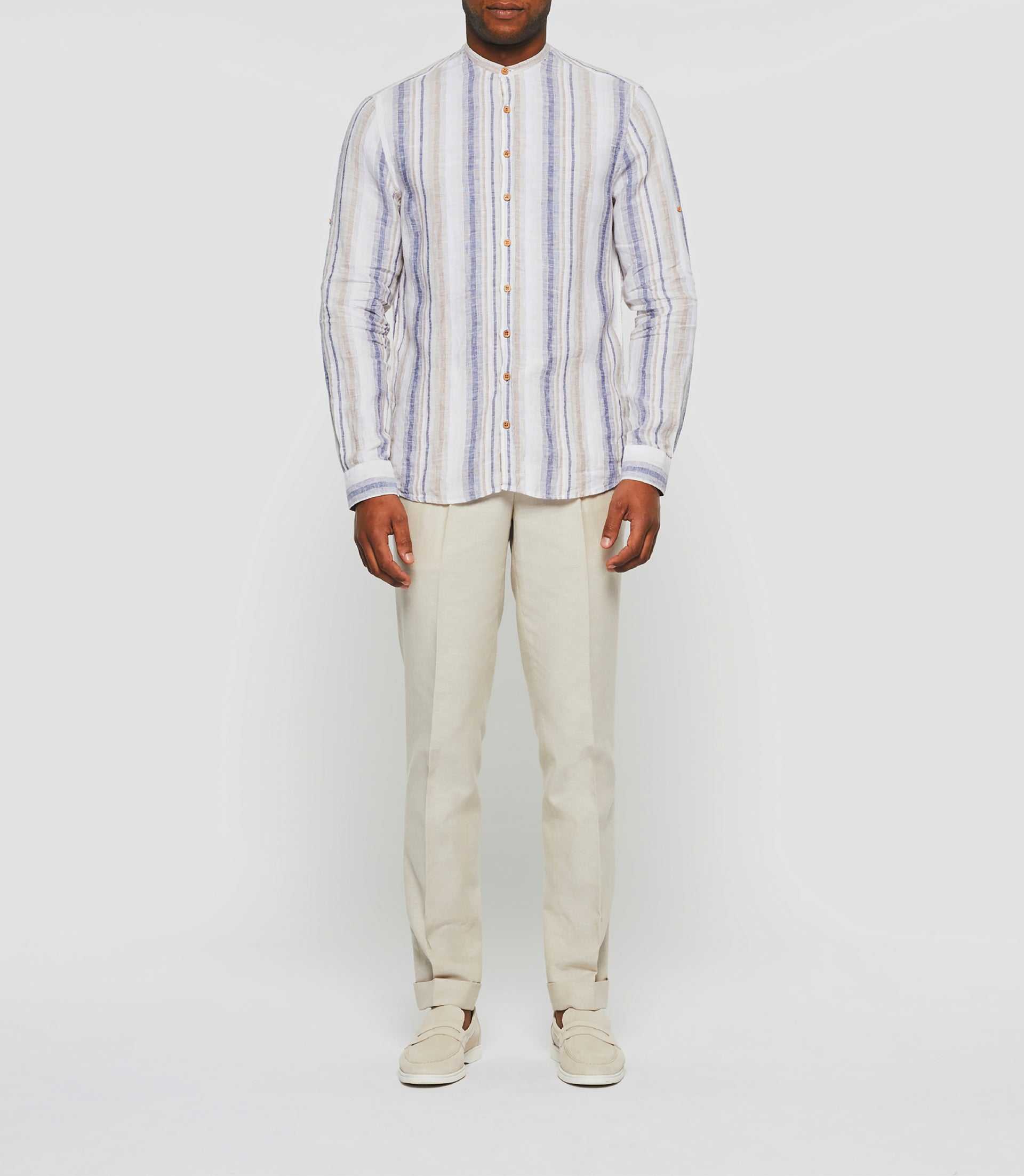 Chemise casual beige "Kabosa" - IZAC