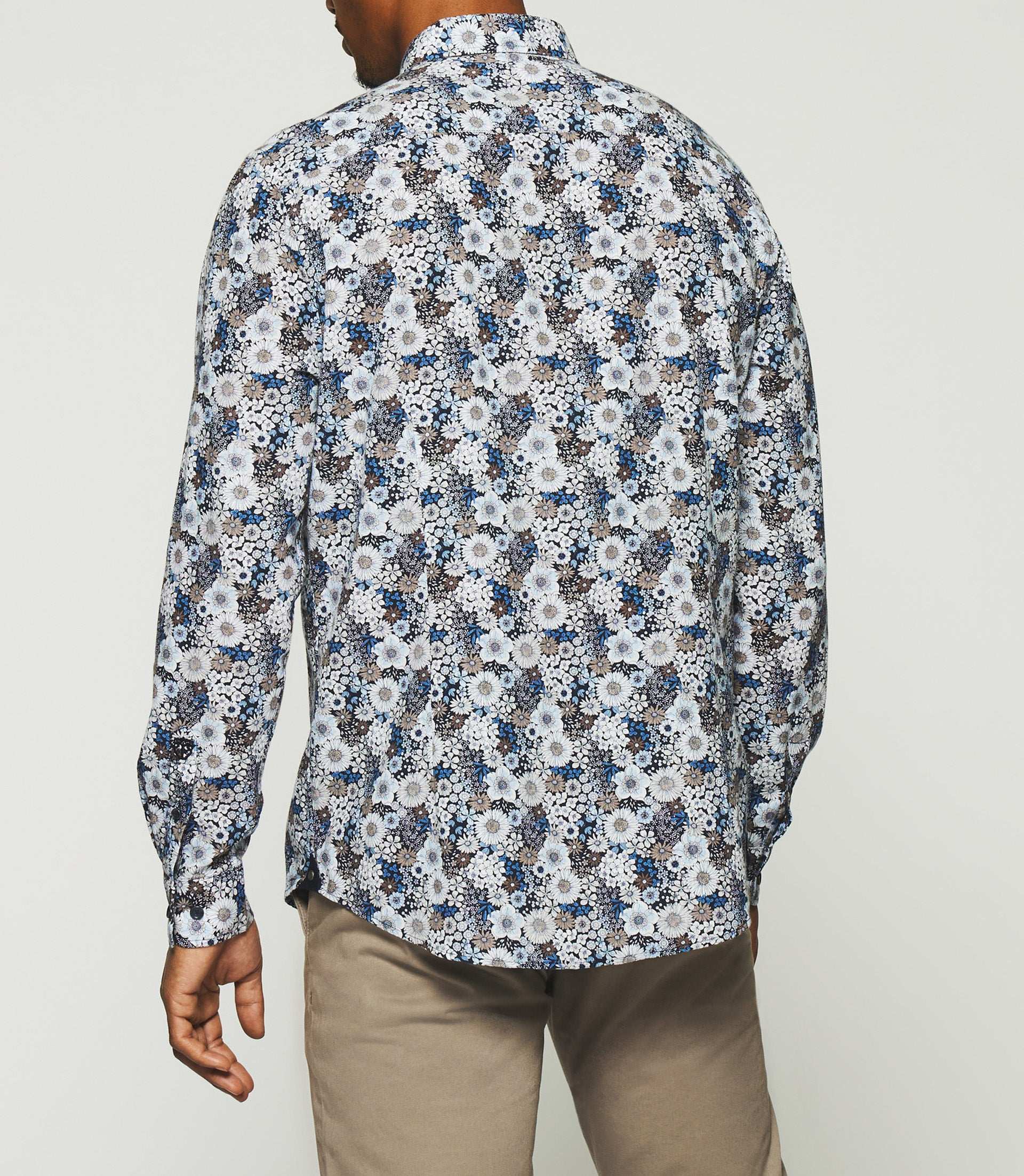 Chemise à imprimé fleurs marine KHALYS - IZAC