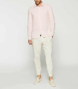 Chemise unie en lin rose KISS - IZAC