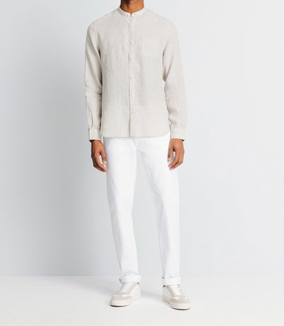 Chemise casual en lin écrue - IZAC
