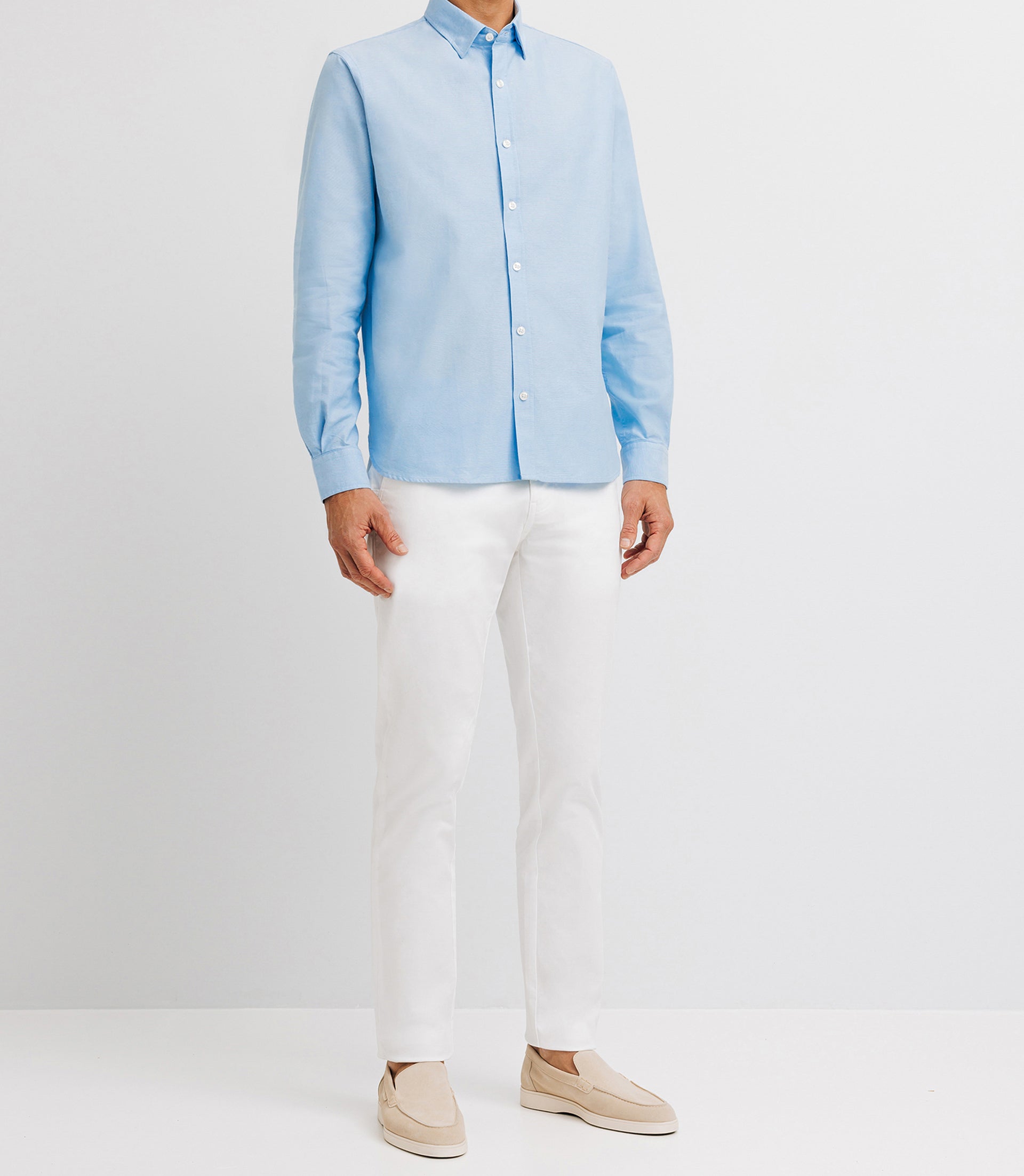 Chemise casual en coton ciel - IZAC