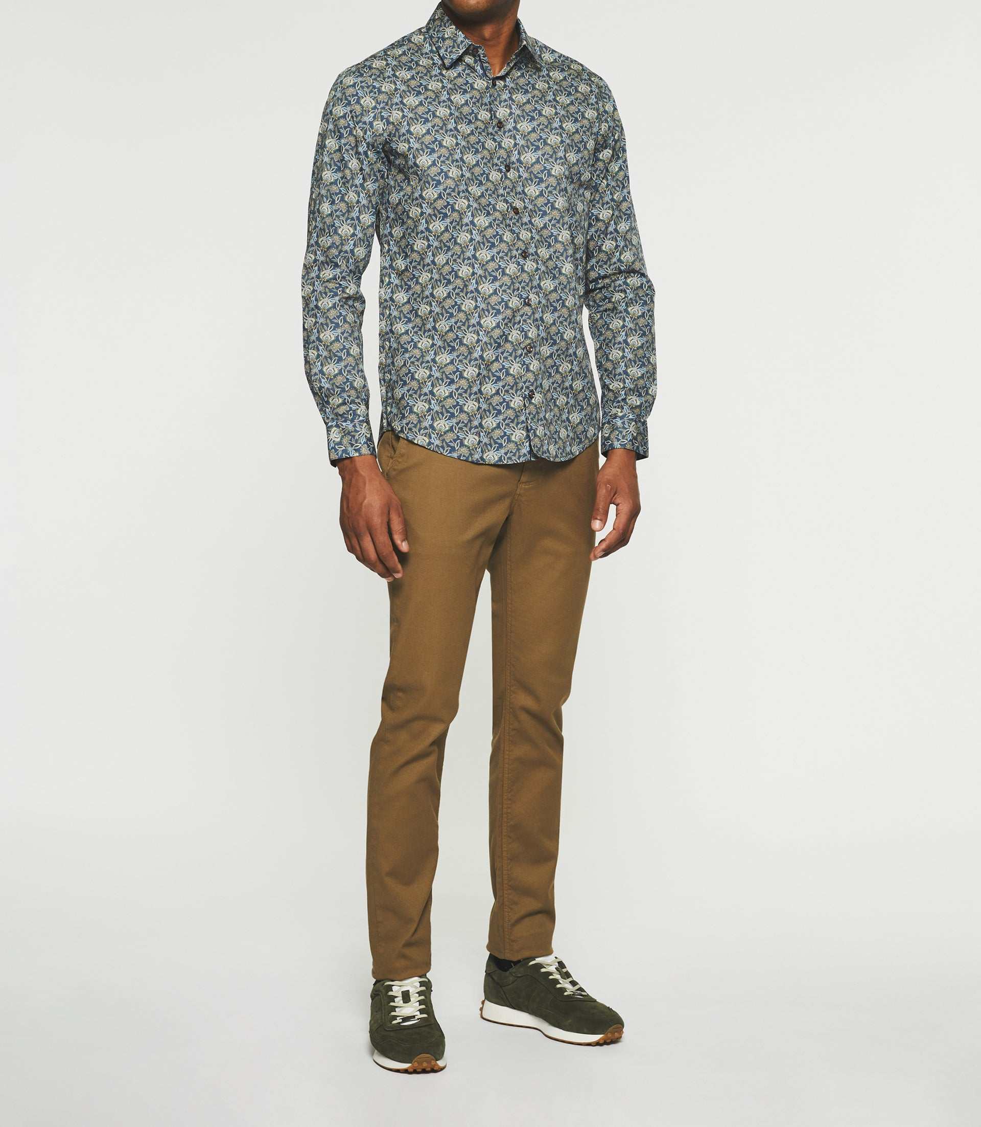 Chemise casual à imprimé bleu JASPER - IZAC