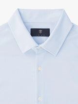 Chemise slim en maille jersey bleu ciel - IZAC