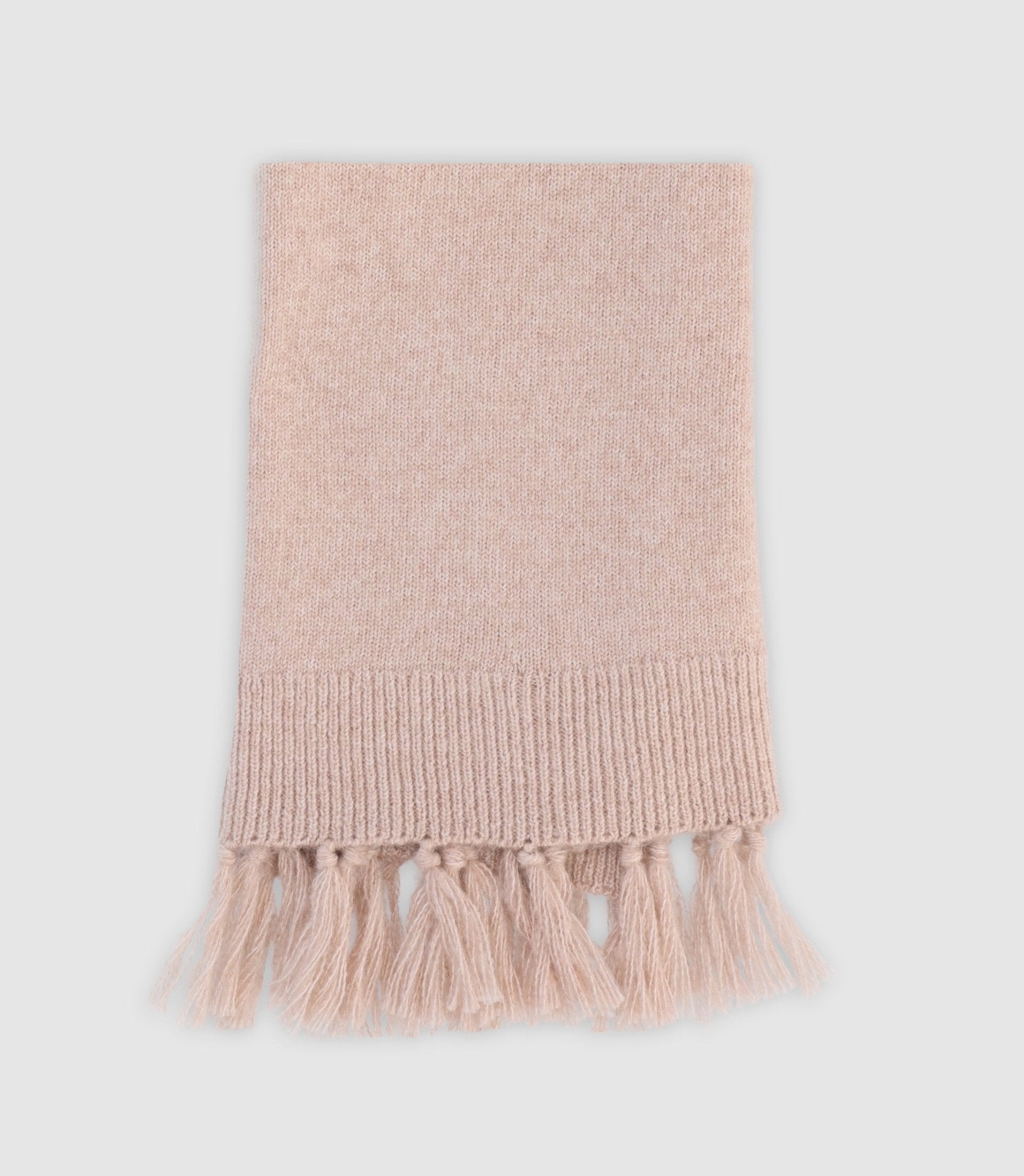 Echarpe en maille unie beige - IZAC