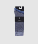 Pack de 2 chaussettes unies bleu - IZAC