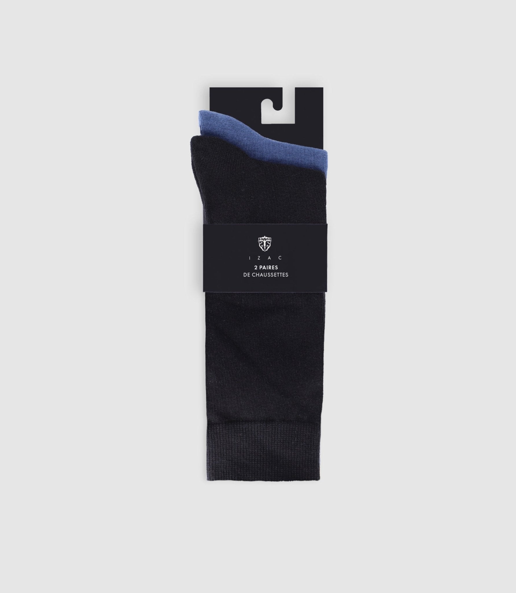 Pack de 2 chaussettes unies marine - IZAC