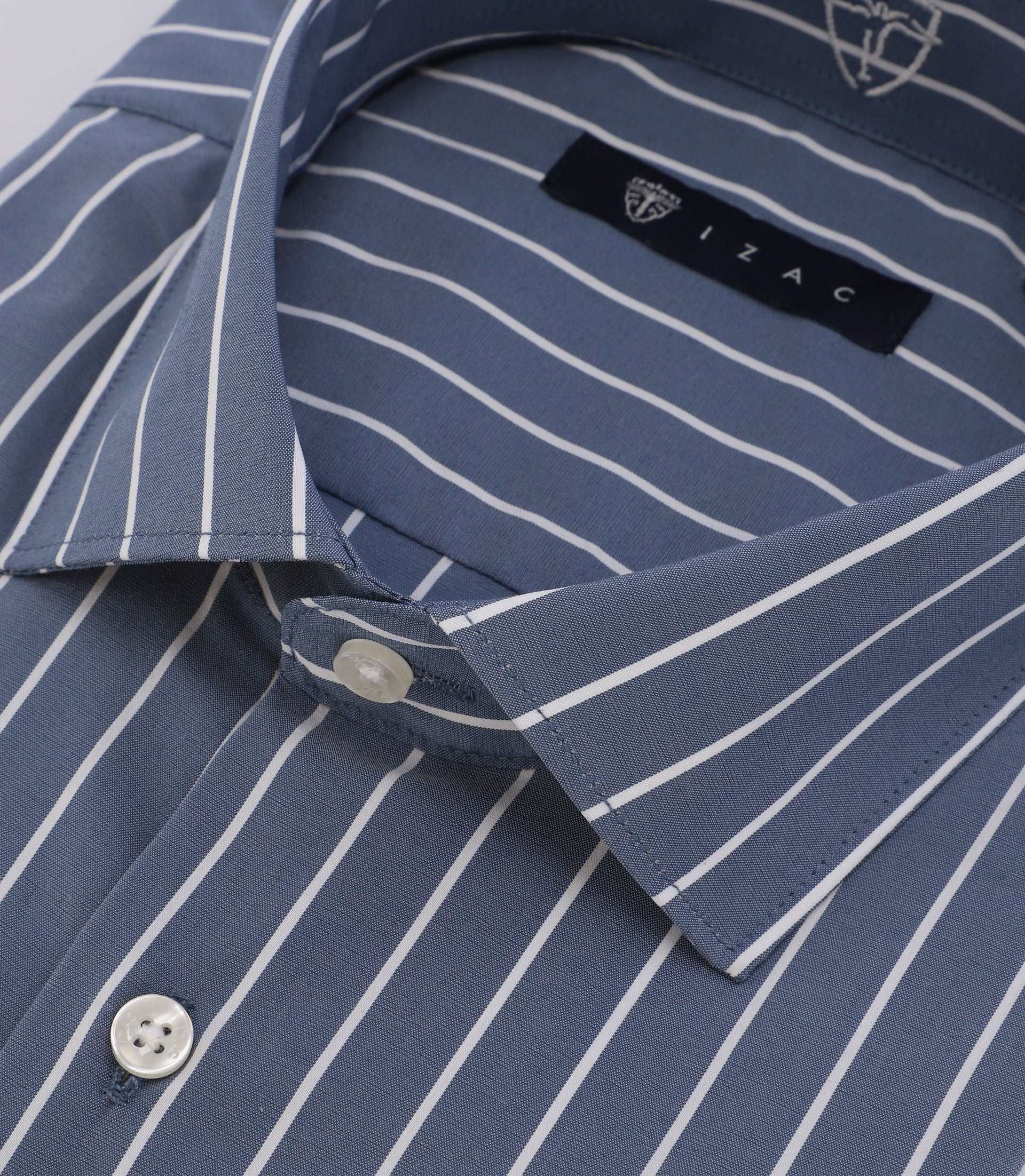 Chemise à rayures indigo - IZAC