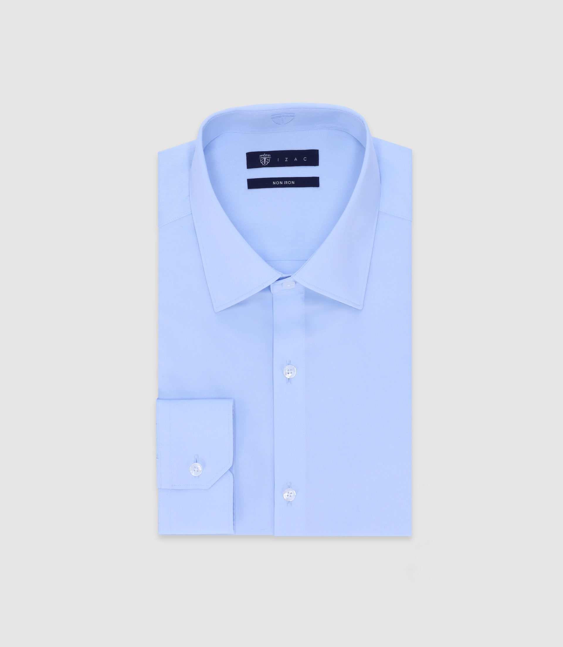 Chemise infroissable avec broderie ciel - IZAC