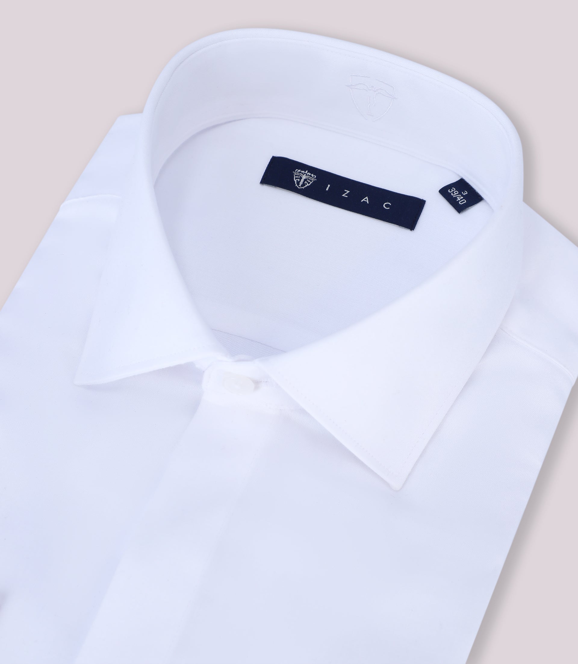 Chemise ville en satin de coton blanche - IZAC