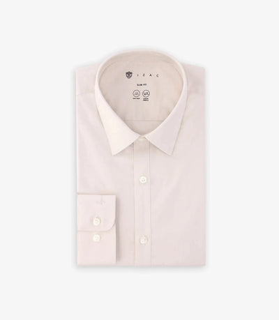 Chemise ville en coton beige - IZAC