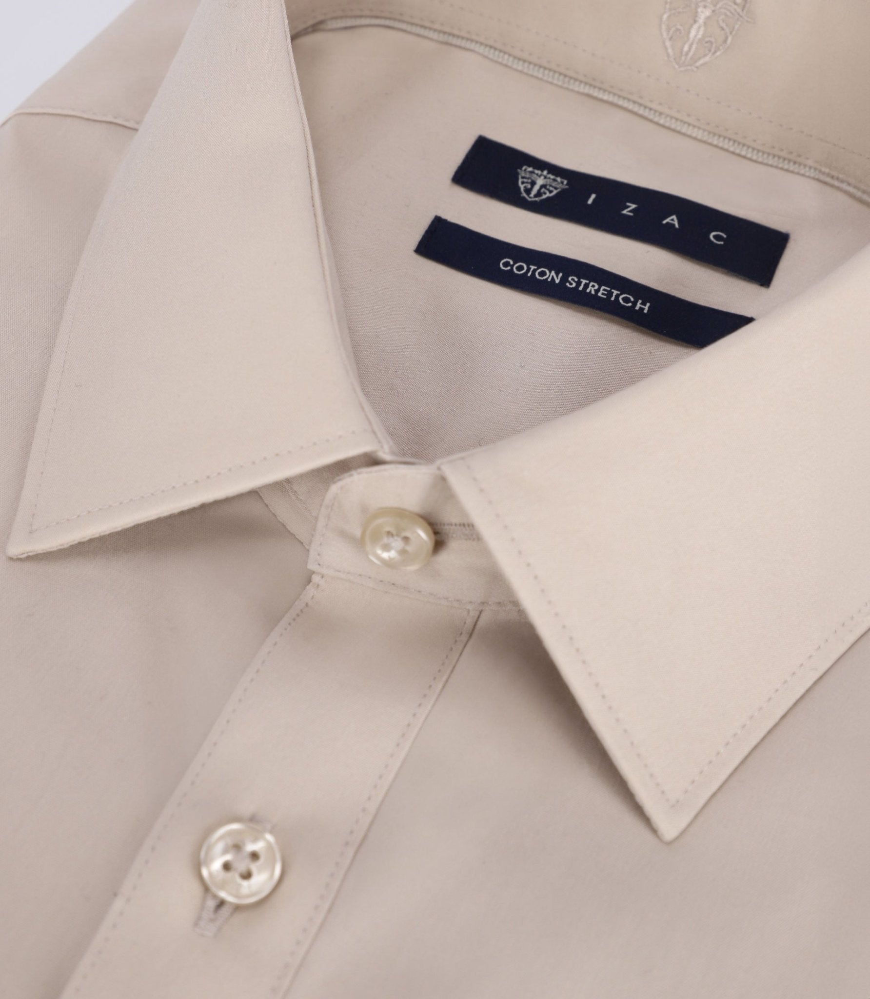 Chemise unie beige - IZAC