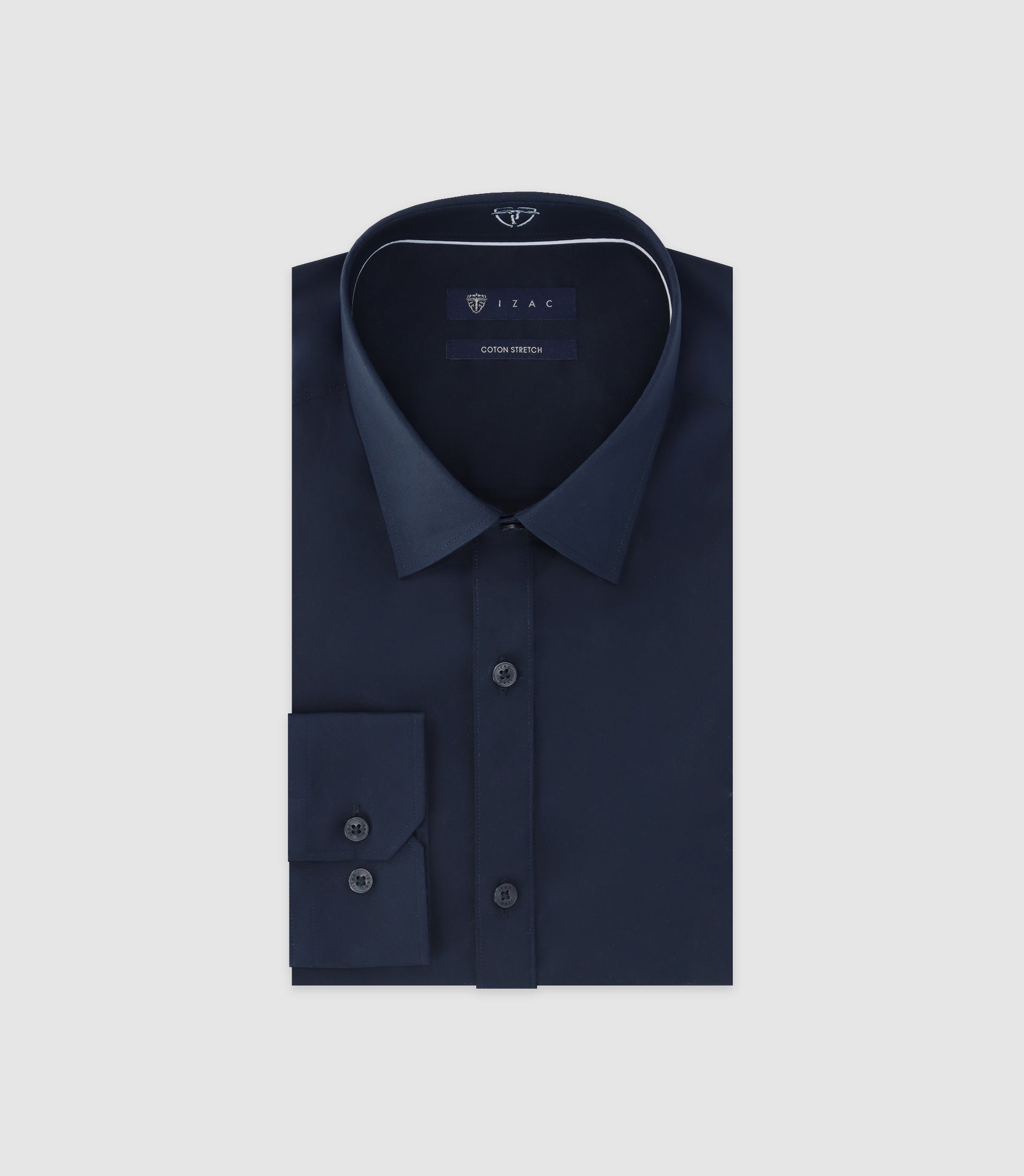 Chemise unie marine - IZAC