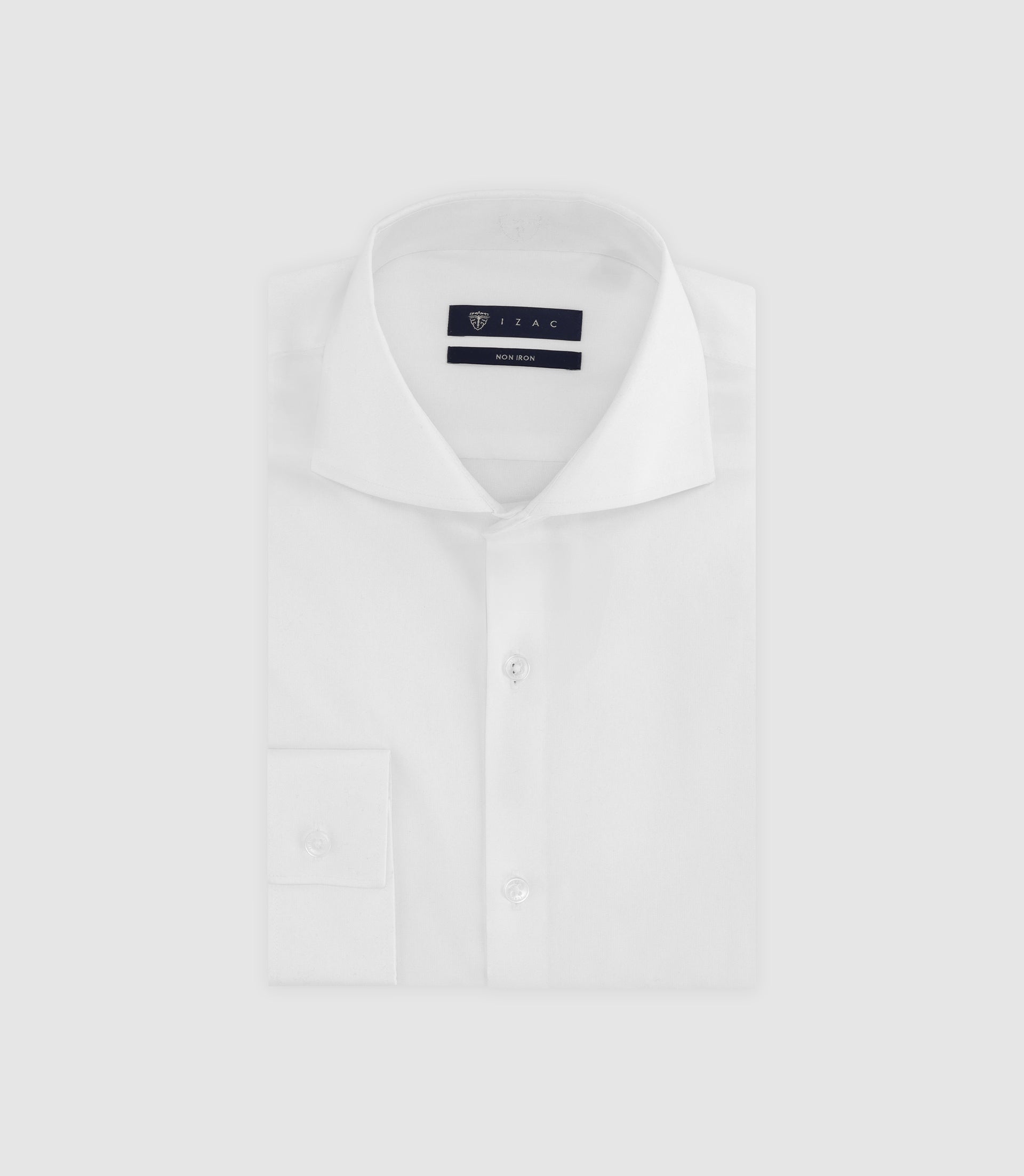 Chemise infroissable avec broderie blanche - IZAC