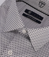 Chemise à micro motifs noire - IZAC